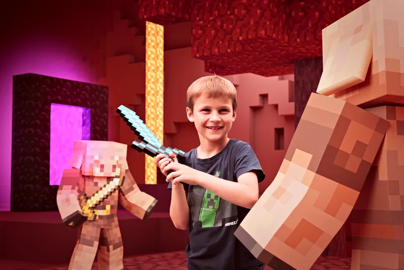 Kind in minecraft wereld